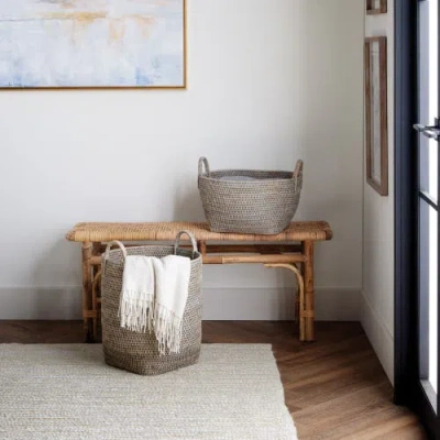 Napa Home & Garden Burma Rattan Orchard Decorative Baskets Set Of 2 In Brown