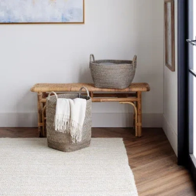 Napa Home & Garden Burma Rattan Orchard Decorative Baskets Set Of 2 In Brown