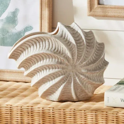 Napa Home & Garden Nautilus Shell Vase In White