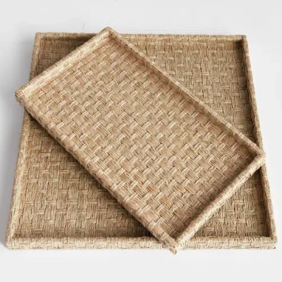 Napa Home & Garden Wynn Decorative Trays Large Set Of 2 In Brown