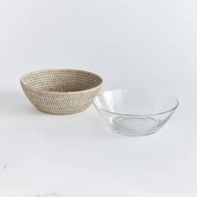 Napa Home & Garden Burma Rattan Serving Bowl In Gray