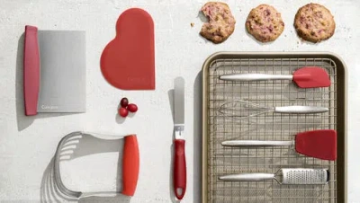 Cuisipro Piccolo 4 Piece Mini Baking Tool Set, 8-inch In Red