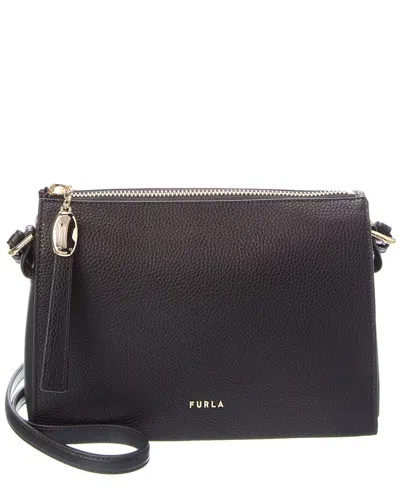 Furla Ofelia Mini Leather Crossbody In Brown