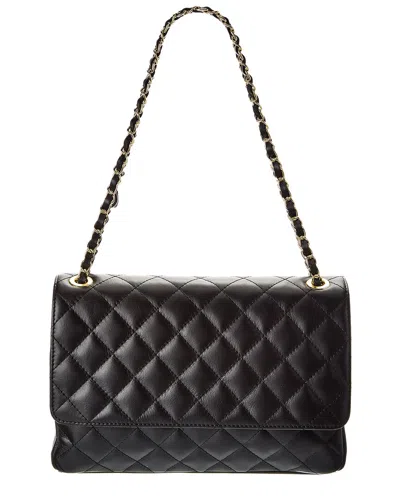 Isabella Rossetti Irene Quilted Leather Shoulder Bag In Black
