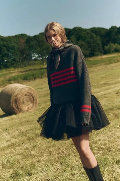 Damson Madder Tallulah High-neck Sweater In Gray