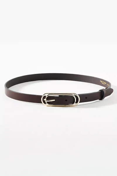 Rag & Bone Duo Rounded Rebound Leather Belt In Brown
