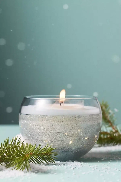 Anthropologie Twinkle Light Woody Fresh Balsam & Cedarwood Candle In Transparent