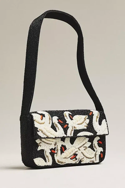By Anthropologie The Fiona Beaded Bag: Animal Edition In Black