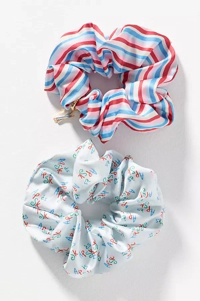 Frasier Sterling Charmed Scrunchies, Set Of 2 In Pink