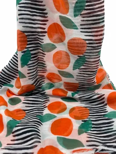 Printed Village Citrus Scarf In Orange In Orange