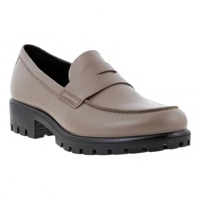 Ecco Women's Modtray Loafer Shoes In Taupe In Gray