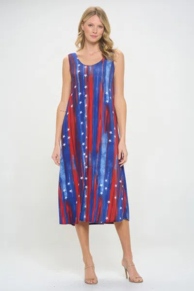 Truedames Bns Print Long Tank Dress In Multi