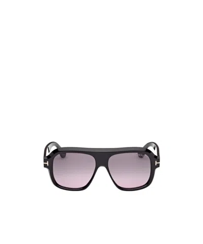 Tom Ford Rhonda 56mm Gradient Pilot Sunglasses In Black