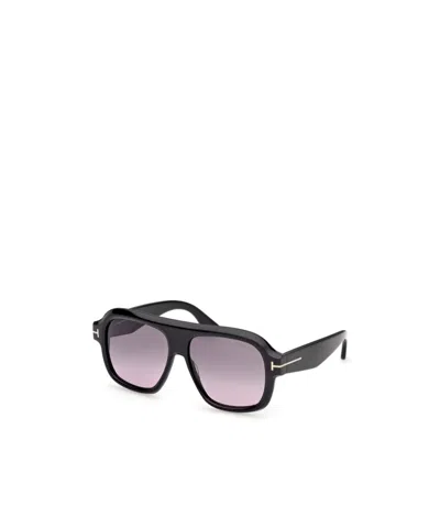 Tom Ford Rhonda 56mm Gradient Pilot Sunglasses In Black