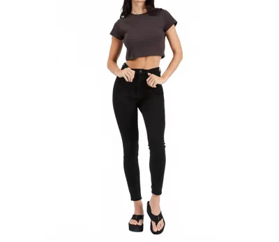 Abrand Jeans High Skinny Ankle Basher Jeans In Black Magic In Black