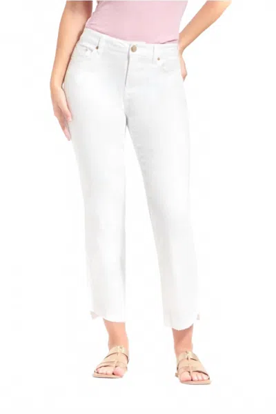 1822 Denim Willa Straight Crop Jeans In White In White