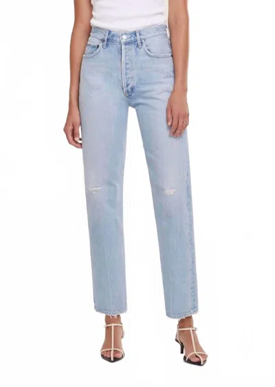 Agolde 90's Pinch Waist Organic Cotton Jeans In Flashback In Multi