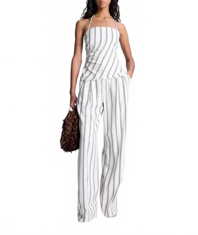 A.l.c Charles Striped Pant In Cream Stripe In White