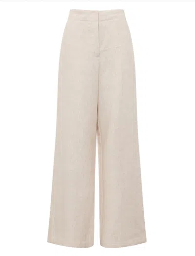 Nude Lucy Women's Dalia Linen Pant In Beige In White