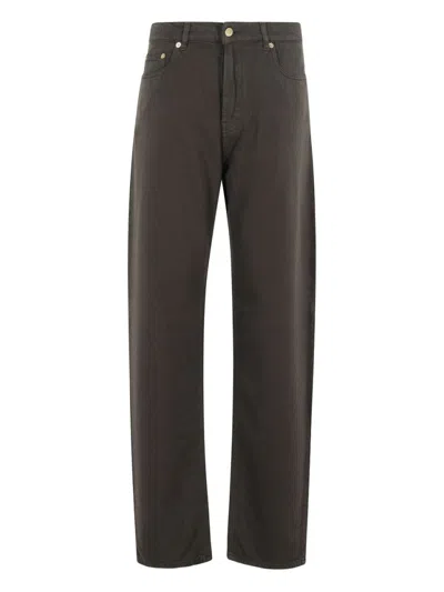 Darkpark Straight-leg Brown Jeans With Classic Five-pocket Design In Brown