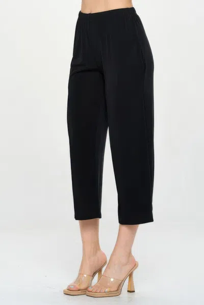 Truedames Elastic Waistband Ankle Pants With Pockets In Black