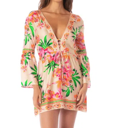 Maaji Agnes Short Dress In Bubbly Blossom In Multi