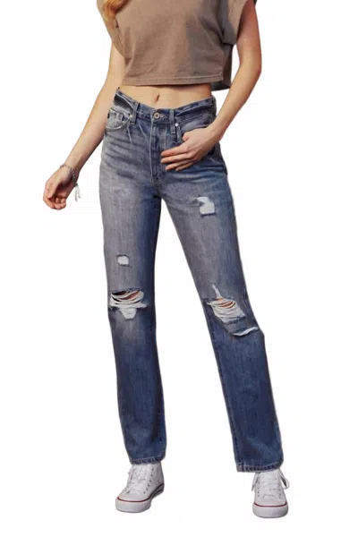 Kancan Women's Vintage Vibe Jean In Blue In Blue