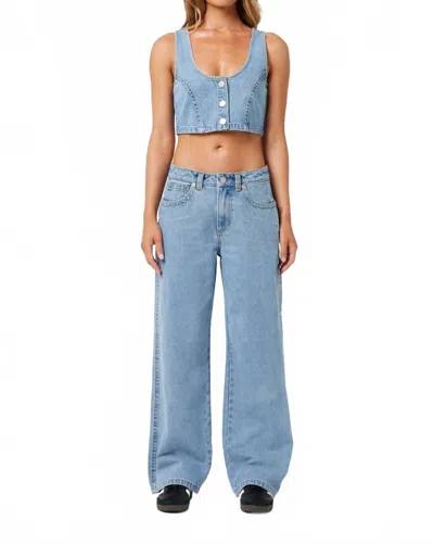 Abrand Jeans 95 Baggy Relaxed Fit Wide Leg Jeans In Ariane In Blue