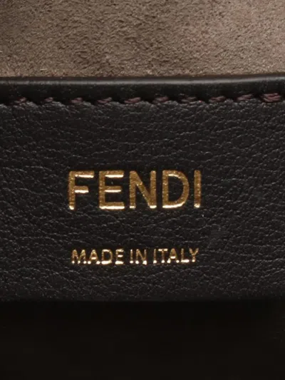 Pre-owned Fendi 2010-2025 Mini Zucca Embossed Leather Mon Tresor Bucket Bag