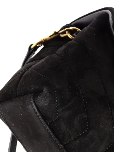 Pre-owned Saint Laurent Loulou Shoulder Bag Matelasse Chevron Suede Toy Crossbody Bag