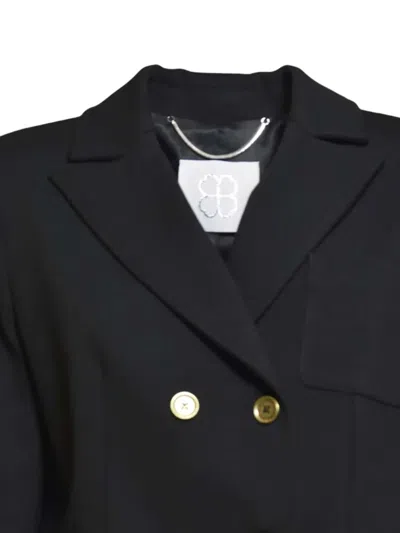 True Royal Double-breasted Pocket Blazer In Black