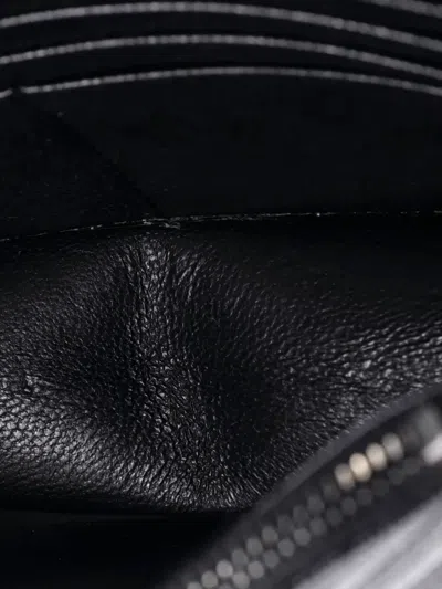 Pre-owned Saint Laurent Classic Monogram Wallet On Chain Matelasse Chevron Leather Small Crossbody Bag