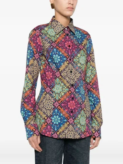 Etro Floral-print Shirt In Multi