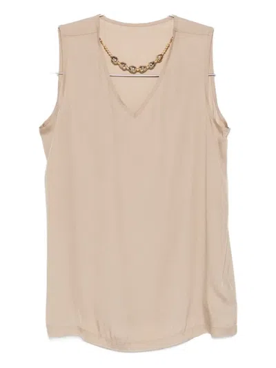 Fabiana Filippi Sleeveless Vest In Neutral