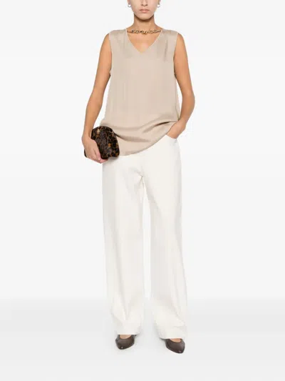 Fabiana Filippi Sleeveless Vest In Neutral