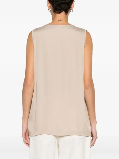 Fabiana Filippi Sleeveless Vest In Neutral