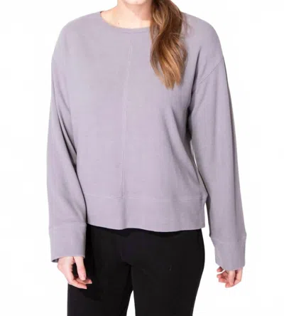 Habitat Buttery Rib Knit Pullover Sweater In Fog In Purple