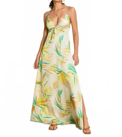 Dress Forum Alana Palm Leaf Maxi Dress In Sun Struck Tropical In Multi