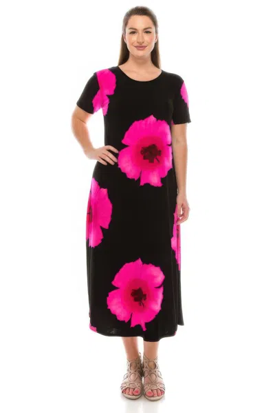 Truedames Plus Size Bns Print Long Dress In Multi