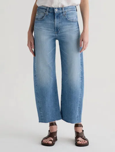 Ag Hattie High Rise Barrel Crop Jeans In Helios In Multi