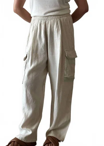 Lanhtropy Luca Linen Pants In Natural In White