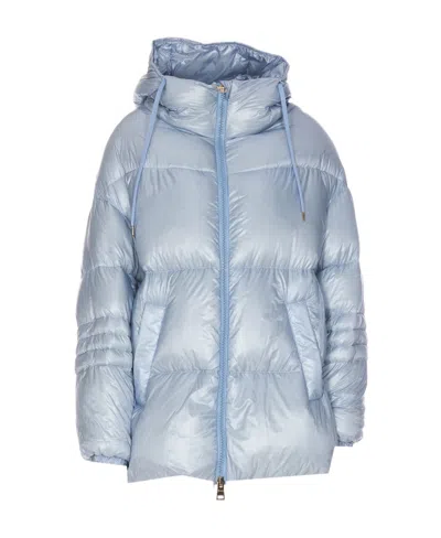 Herno Padded Down-feather Zip-up Jacket In Blue