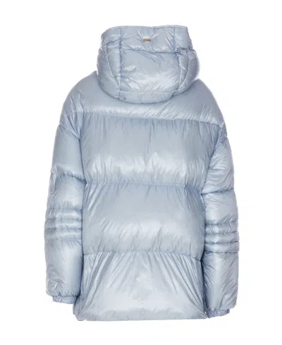Herno Padded Down-feather Zip-up Jacket In Blue