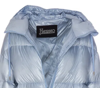 Herno Padded Down-feather Zip-up Jacket In Blue