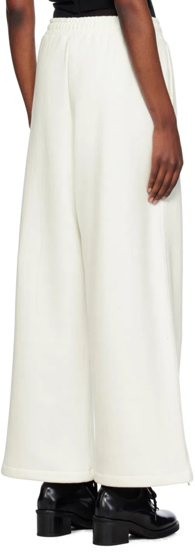 Open Yy Argyle Wide Track Pants In White