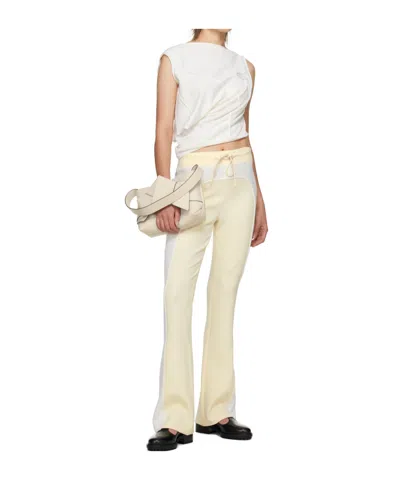 Open Yy Patchwork Casual Pants In Neutral