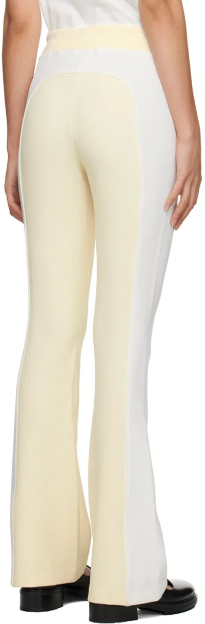 Open Yy Patchwork Casual Pants In Neutral