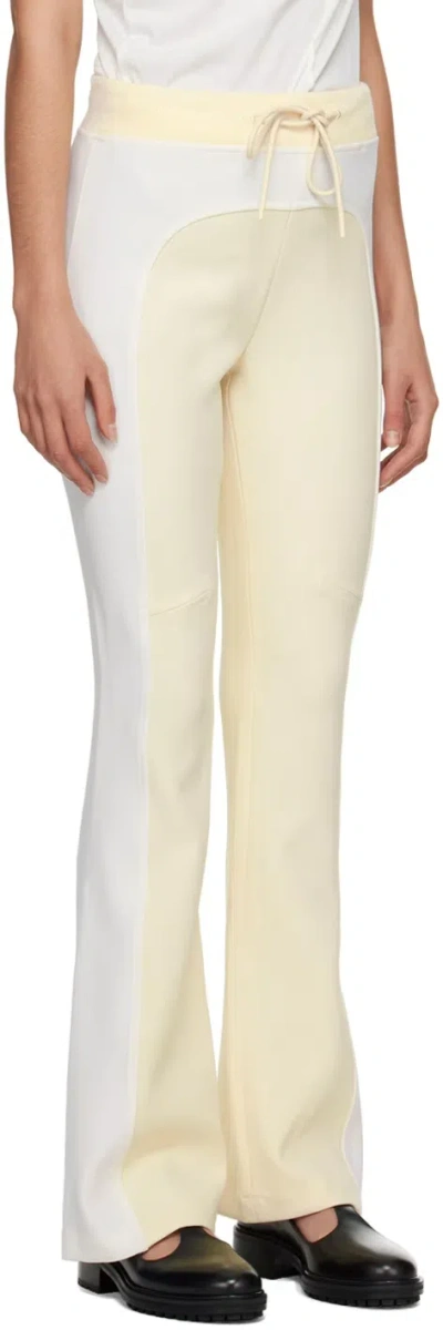 Open Yy Patchwork Casual Pants In Neutral