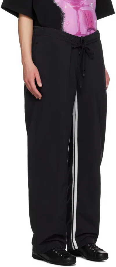 Open Yy Ssense Exclusive Black Drawstring Lounge Pants In Black