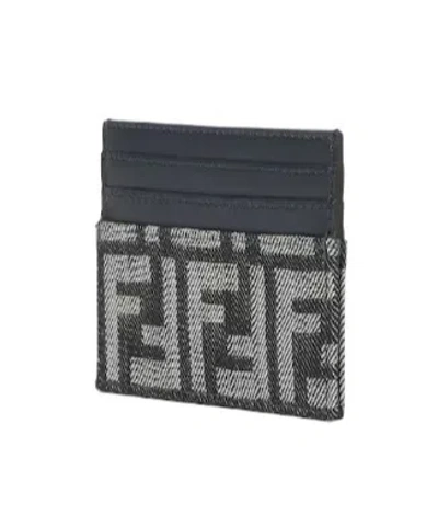 Fendi Baguette Card Case In Gray